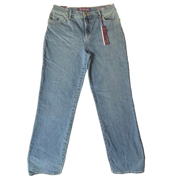 Gloria Vanderbilt Women Amanda Jeans size 8 MissyShort Blue MidRise Stretch Slim - Picture 1 of 11